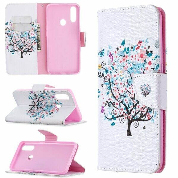 

Чехол-книжка Deexe Color Wallet для OPPO A31 - Flowered Tree