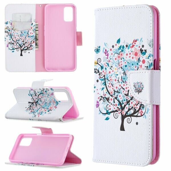 

Чехол-книжка Deexe Color Wallet для OPPO A52 / A72 / A92 - Flowered Tree