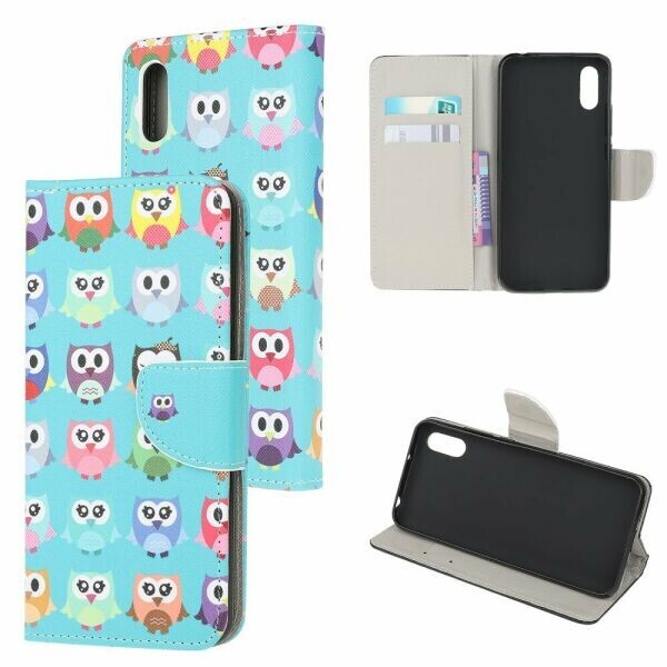 

Чехол-книжка Deexe Color Wallet для Xiaomi Redmi 9A - Cute Owls