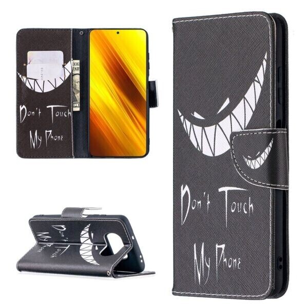 

Чехол-книжка Deexe Color Wallet для Xiaomi Poco X3 - Don't Touch My Phone