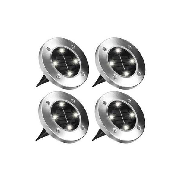 

Солнечные уличные светильники для дома и сада Solar Disk Lights комплект из 4-х штук ( spart 5050)