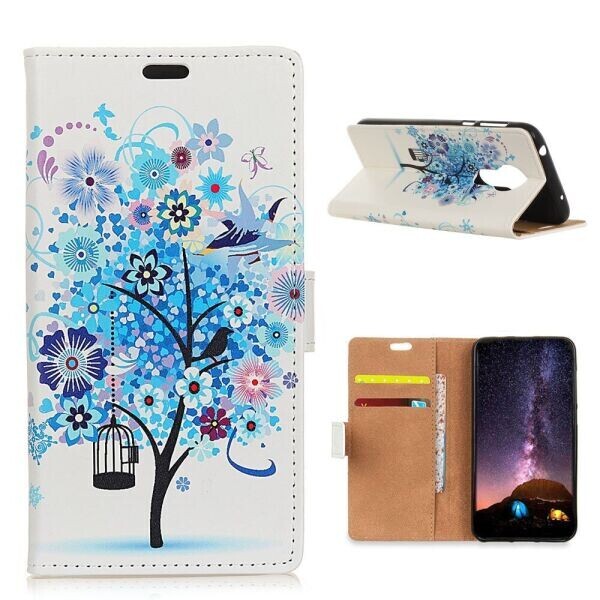 

Чехол Deexe Life Style Wallet для Nokia 3.4 - Blue Tree