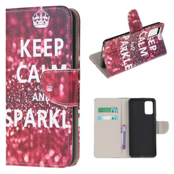 

Чехол-книжка Deexe Color Wallet для Samsung Galaxy S20 FE (G780) - Keep Calm and Sparkle