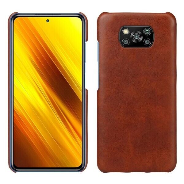 

Защитный чехол KSQ Leather Cover для Xiaomi Poco X3 - Brown