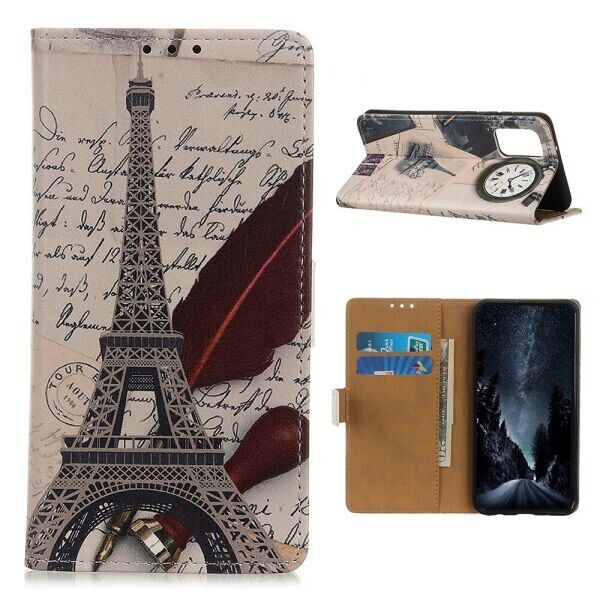 

Чехол Deexe Life Style Wallet для Samsung Galaxy M51 (M515) - Eiffel Tower and Letters