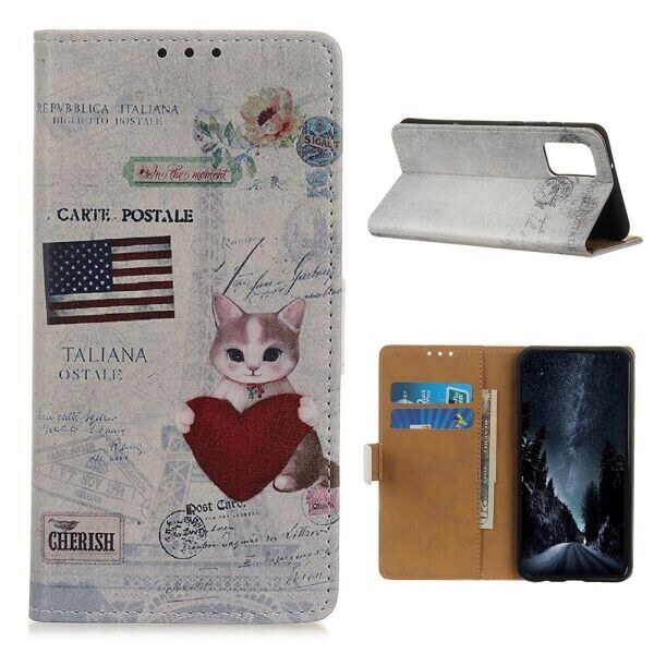 

Чехол Deexe Life Style Wallet для Samsung Galaxy M51 (M515) - Cat Holding Heart