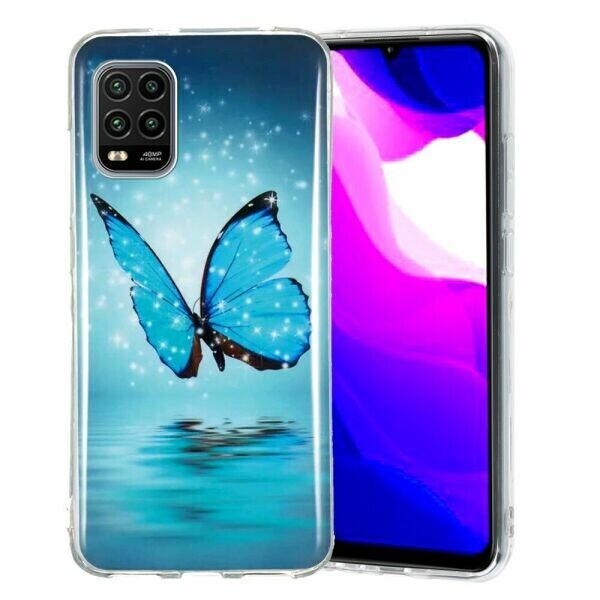 

Силиконовый (TPU) чехол Deexe LumiCase для Xiaomi Mi 10 Lite - Blue Butterfly