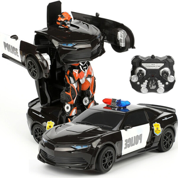 Акція на Детская игрушка робот трансформер-полицейская машина Jaki на радиоуправлении световые и звуковые эффекты, дрифт від Allo UA
