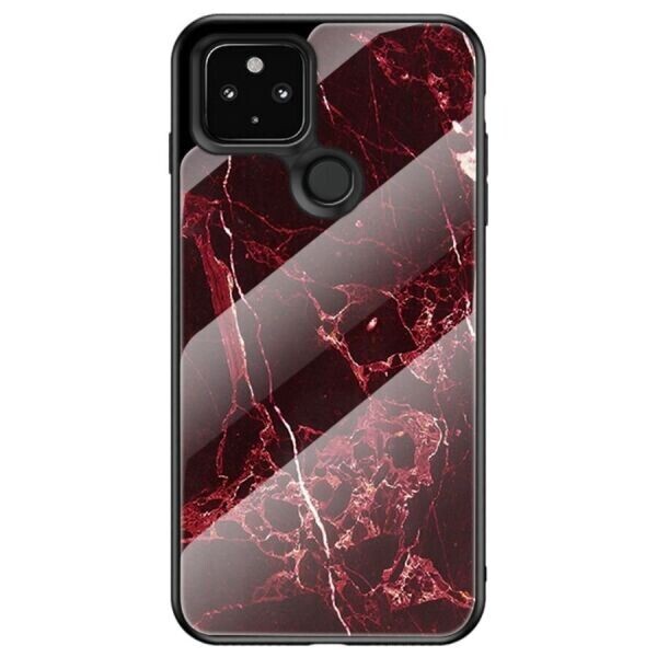 

Защитный чехол Deexe Gradient Pattern для Google Pixel 5 - Blood Red Marble