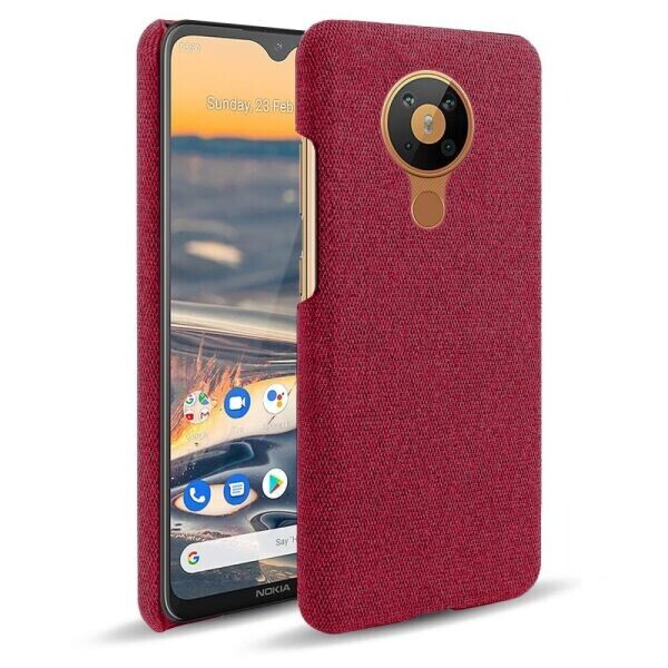 

Защитный чехол KSQ Cloth Style для Nokia 5.3 - Red