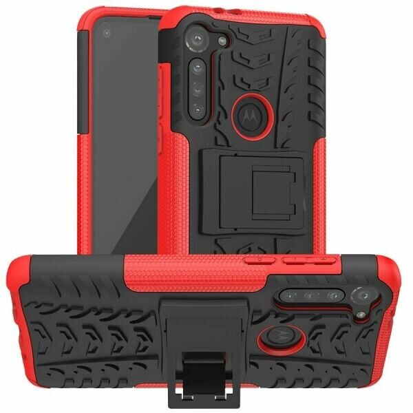 

Защитный чехол UniCase Hybrid X для Motorola Moto G8 Power - Black / Red