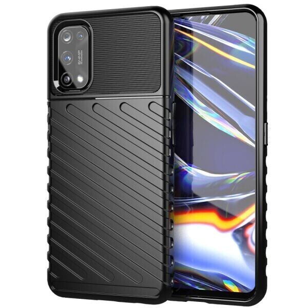 

Защитный чехол Deexe Thunder Series для Realme 7 Pro - Black