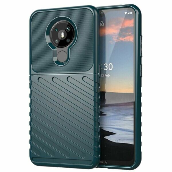 

Защитный чехол Deexe Thunder Series для Nokia 5.3 - Green
