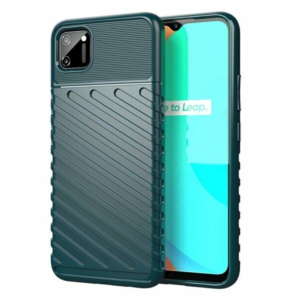 

Защитный чехол Deexe Thunder Series для Realme C11 - Green