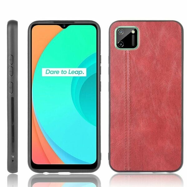 

Защитный чехол UniCase Leather Series для Realme C11 - Red
