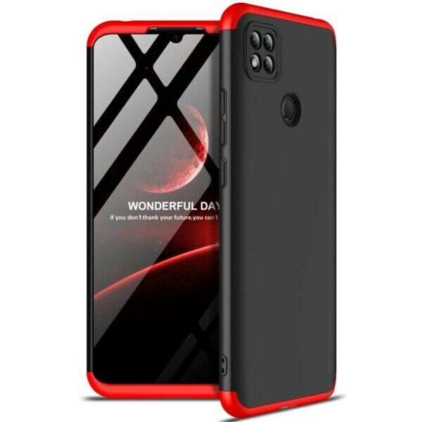 

Защитный чехол GKK Double Dip Case для Xiaomi Redmi 9C - Black / Red