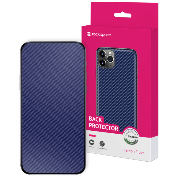 

Наклейка на заднюю панель RockSpace Carbon Fiber Series для Huawei P40 Lite - Blue