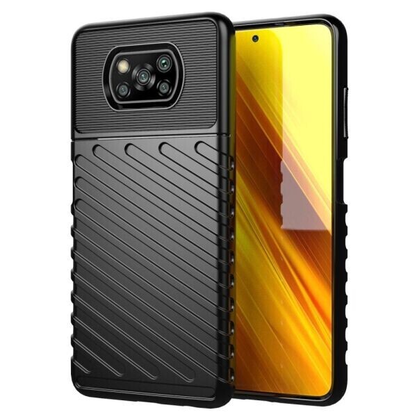 

Защитный чехол Deexe Thunder Series для Xiaomi Poco X3 - Black
