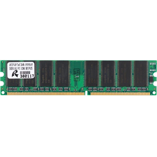 

Оперативная память DDR SDRAM 1GB 400 MHz Hynix (HYND7AUDR-50M48 / HY5DU12822)