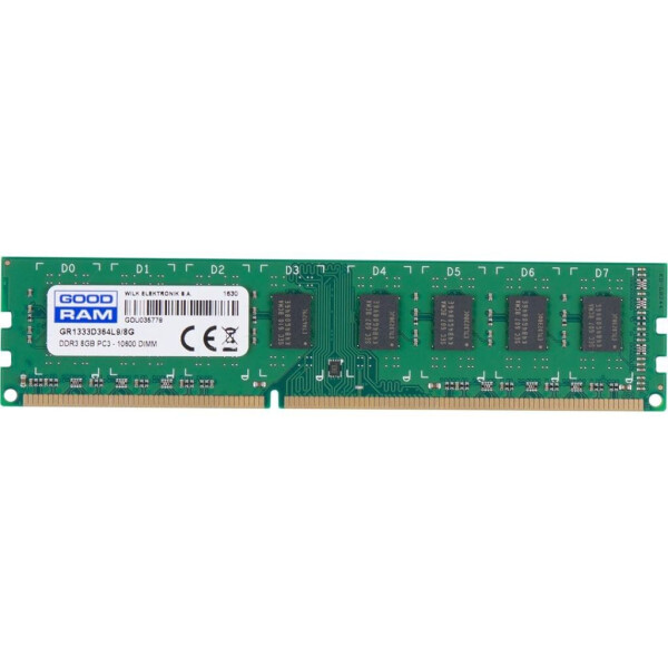 

Оперативная память DDR3 8GB 1333 MHz GOODRAM (GR1333D364L9/8G)