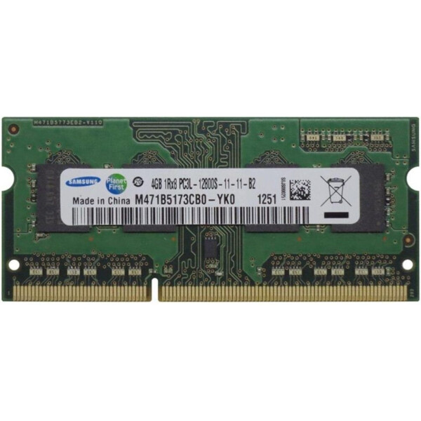 

SO-DIMM 4GB/1600 DDR3 Samsung (M471B5173CB0-YK0) "Refurbished"