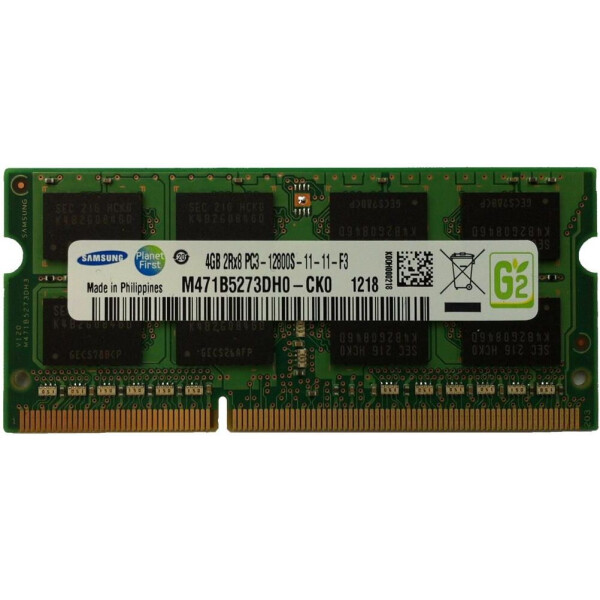 

SO-DIMM 4GB/1600 DDR3 Samsung (M471B5273DH0-CK0) "Refurbished"