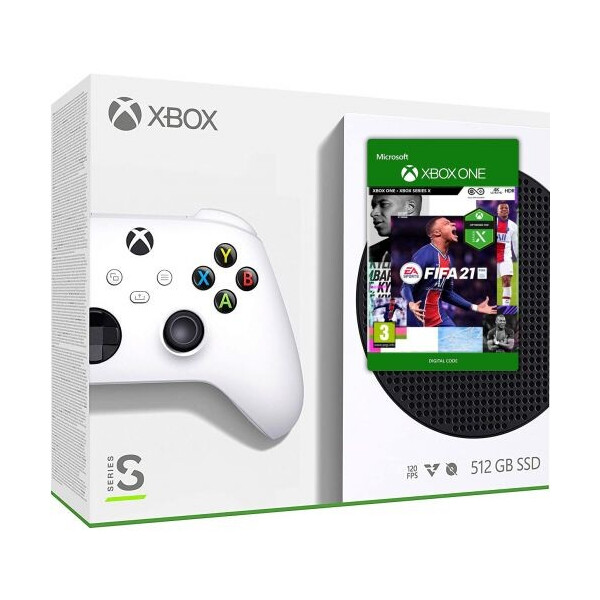 Акция на Microsoft Xbox Series S 512Gb + FIFA 21 (русская версия) от Allo UA