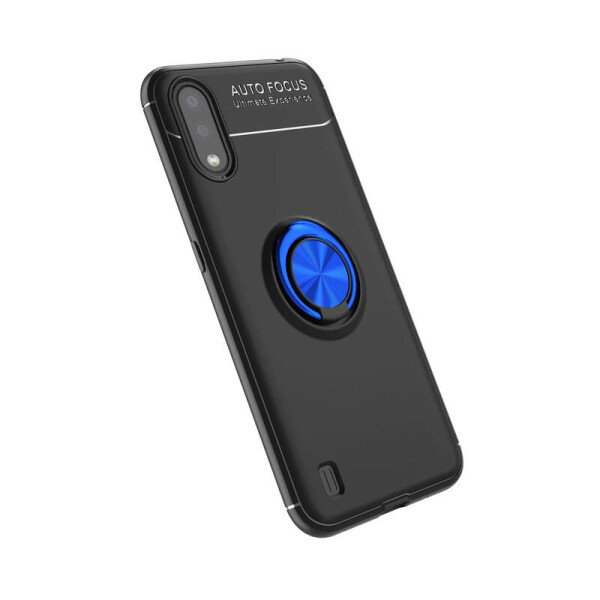 

Чехол Fiji Hold для Samsung Galaxy A01 (A015) бампер накладка с подставкой Black-Blue