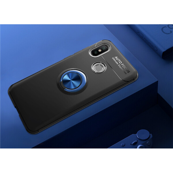

Чехол Fiji Hold для Xiaomi Mi Max 3 бампер накладка с подставкой Black-Blue