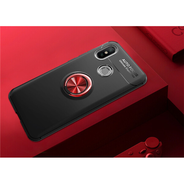 

Чехол Fiji Hold для Xiaomi Mi Max 3 бампер накладка с подставкой Black-Red