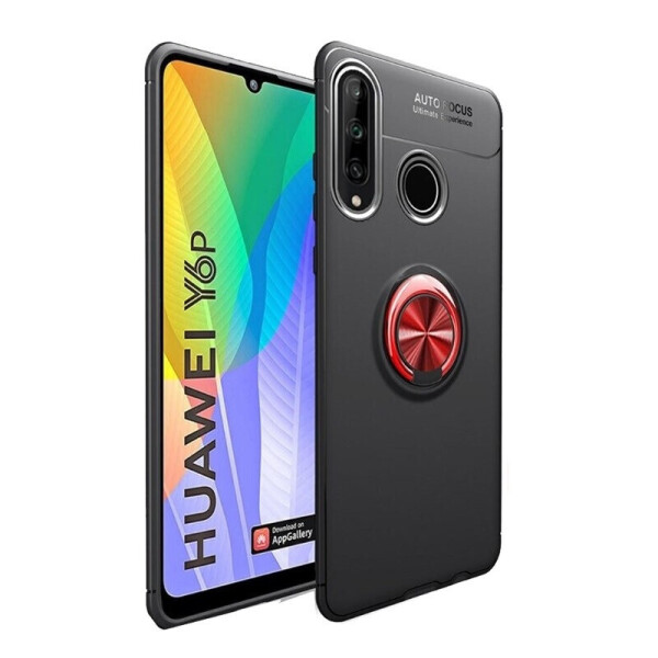 

Чехол Fiji Hold для Huawei Y6p бампер накладка с подставкой Black-Red