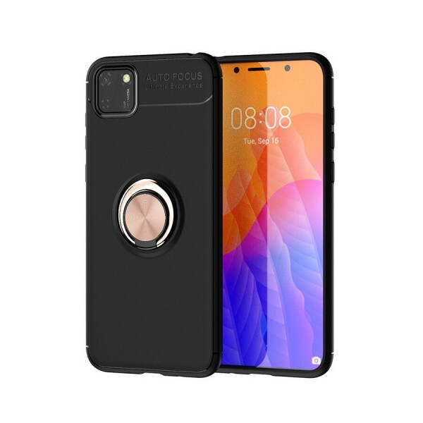 

Чехол Fiji Hold для Huawei Y5p бампер накладка с подставкой Black-Gold