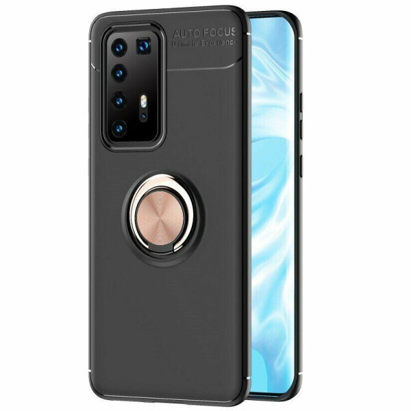 

Чехол Fiji Hold для Huawei P40 Pro бампер накладка с подставкой Black-Gold