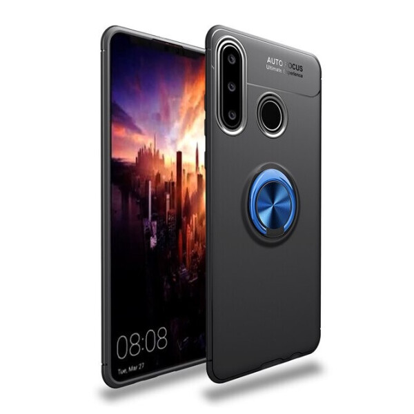 

Чехол Fiji Hold для Huawei P40 Lite E бампер накладка с подставкой Black-Blue