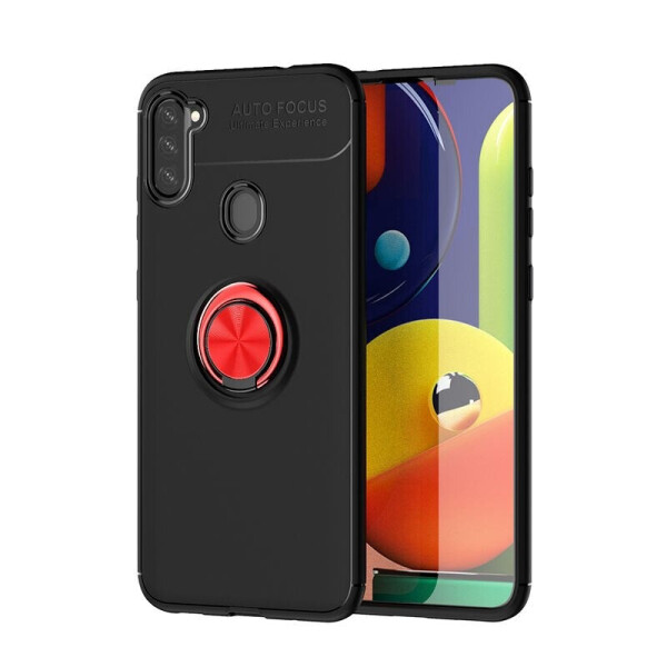 

Чехол Fiji Hold для Samsung Galaxy M11 (M115) бампер накладка с подставкой Black-Red