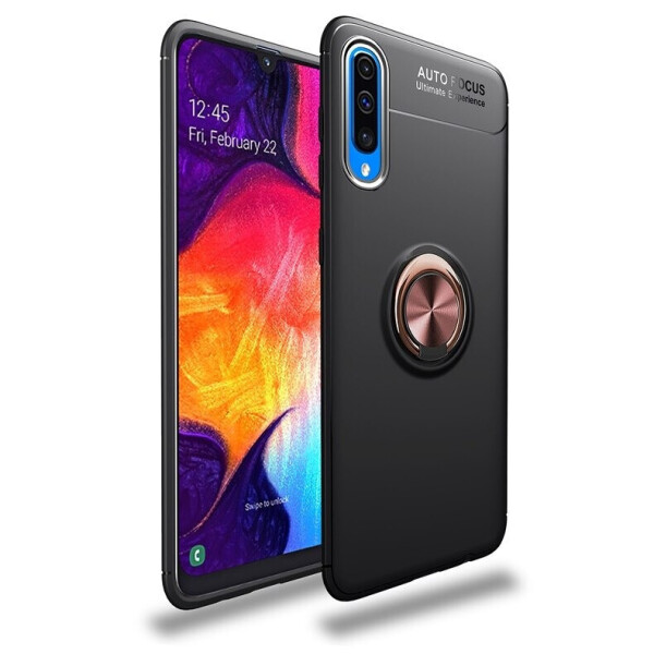 

Чехол Fiji Hold для Samsung Galaxy A30s (A307) бампер накладка с подставкой Black-Gold