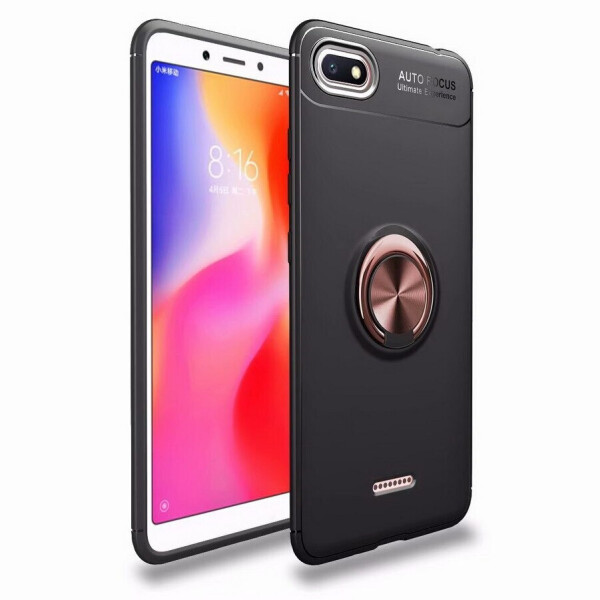 

Чехол Fiji Hold для Xiaomi Redmi 6A (без сканера отпечатка) бампер накладка с подставкой Black-Gold