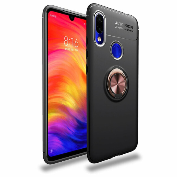 

Чехол Fiji Hold для Xiaomi Redmi Note 7 / Note 7 Pro / Global бампер накладка с подставкой Black-Gold