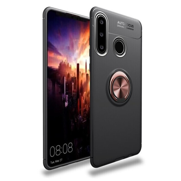 

Чехол Fiji Hold для Huawei P40 Lite E бампер накладка с подставкой Black-Gold