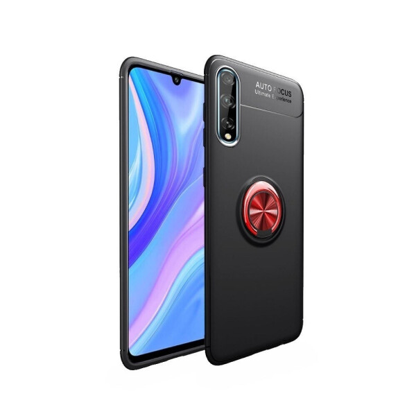 

Чехол Fiji Hold для Huawei P Smart S бампер накладка с подставкой Black-Red