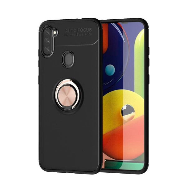 

Чехол Fiji Hold для Samsung Galaxy A11 (A115) бампер накладка с подставкой Black-Gold