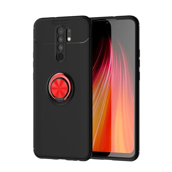 

Чехол Fiji Hold для Xiaomi Redmi 9 бампер накладка с подставкой Black-Red