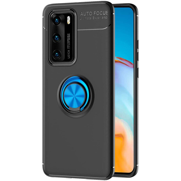 

Чехол Fiji Hold для Huawei P40 бампер накладка с подставкой Black-Blue