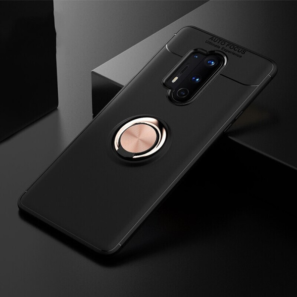 

Чехол Fiji Hold для OnePlus 8 Pro бампер накладка с подставкой Black-Gold
