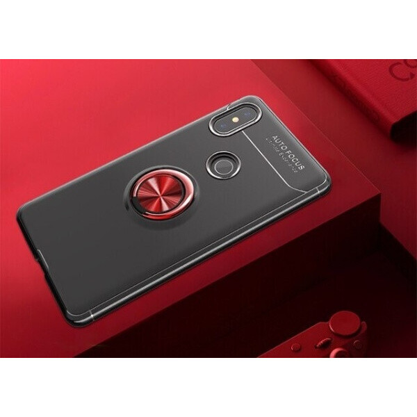 

Чехол Fiji Hold для Xiaomi Redmi Note 6 Pro бампер накладка с подставкой Black-Red