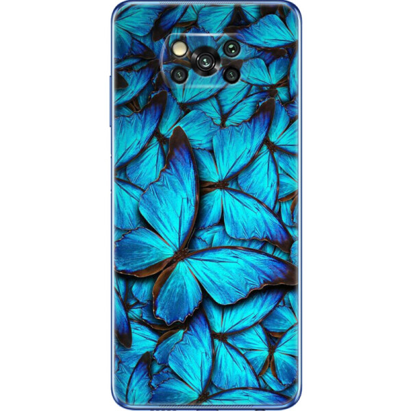 

Силиконовый чехол BoxFace Xiaomi Poco X3 лазурные бабочки (41288-up1550)