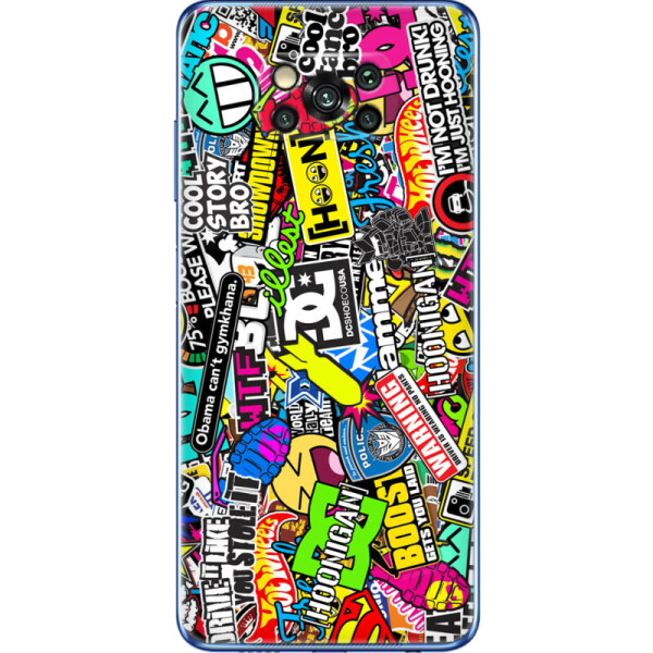 

Силиконовый чехол BoxFace Xiaomi Poco X3 Multicolored Inscriptions (41288-up880)