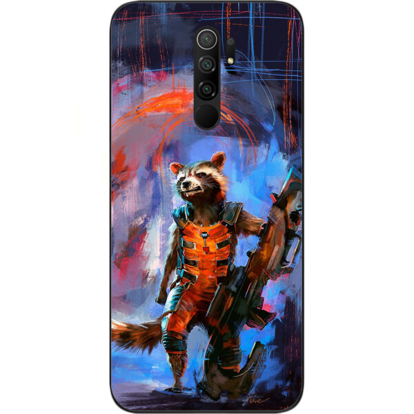 

Силиконовый чехол Amstel для Xiaomi Redmi 9 с картинкой Енот Ракета