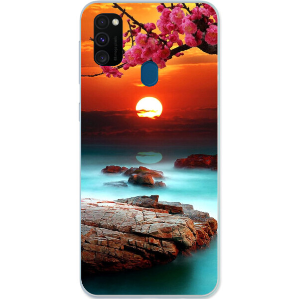 

Чехол силиконовый бампер Amstel для Samsung M21 Galaxy M215F с картинкой Красивый закат