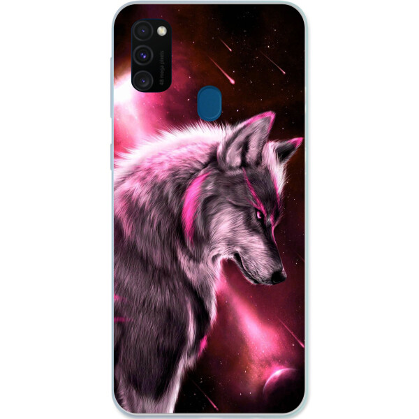 

Чехол силиконовый бампер Amstel для Samsung M21 Galaxy M215F с картинкой Волк